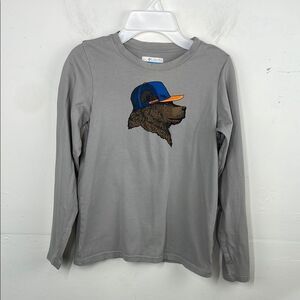 Columbia Bear Gray Organic Cotton Boys Long Sleeve shirt size 10-12